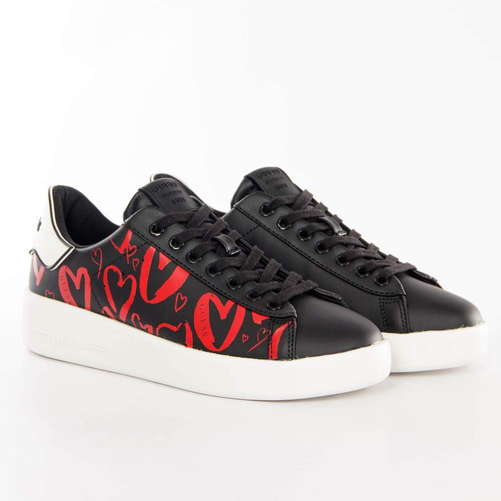 Schicke Plateau-Sneaker mit Herzmuster
