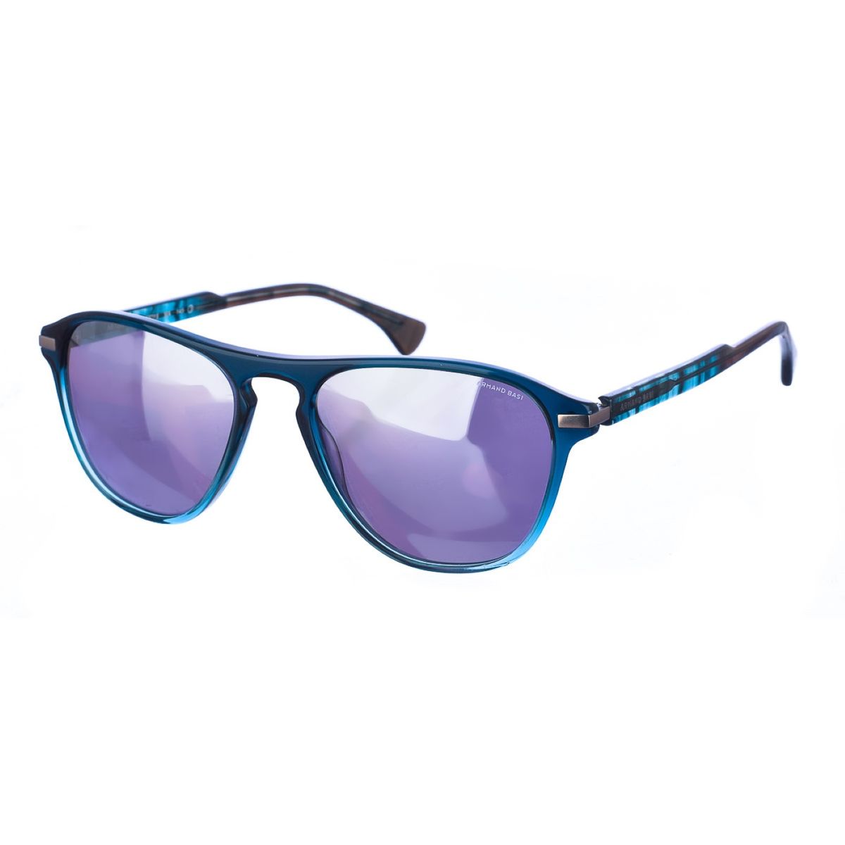 Gemusterte Sonnenbrille in ovaler Form