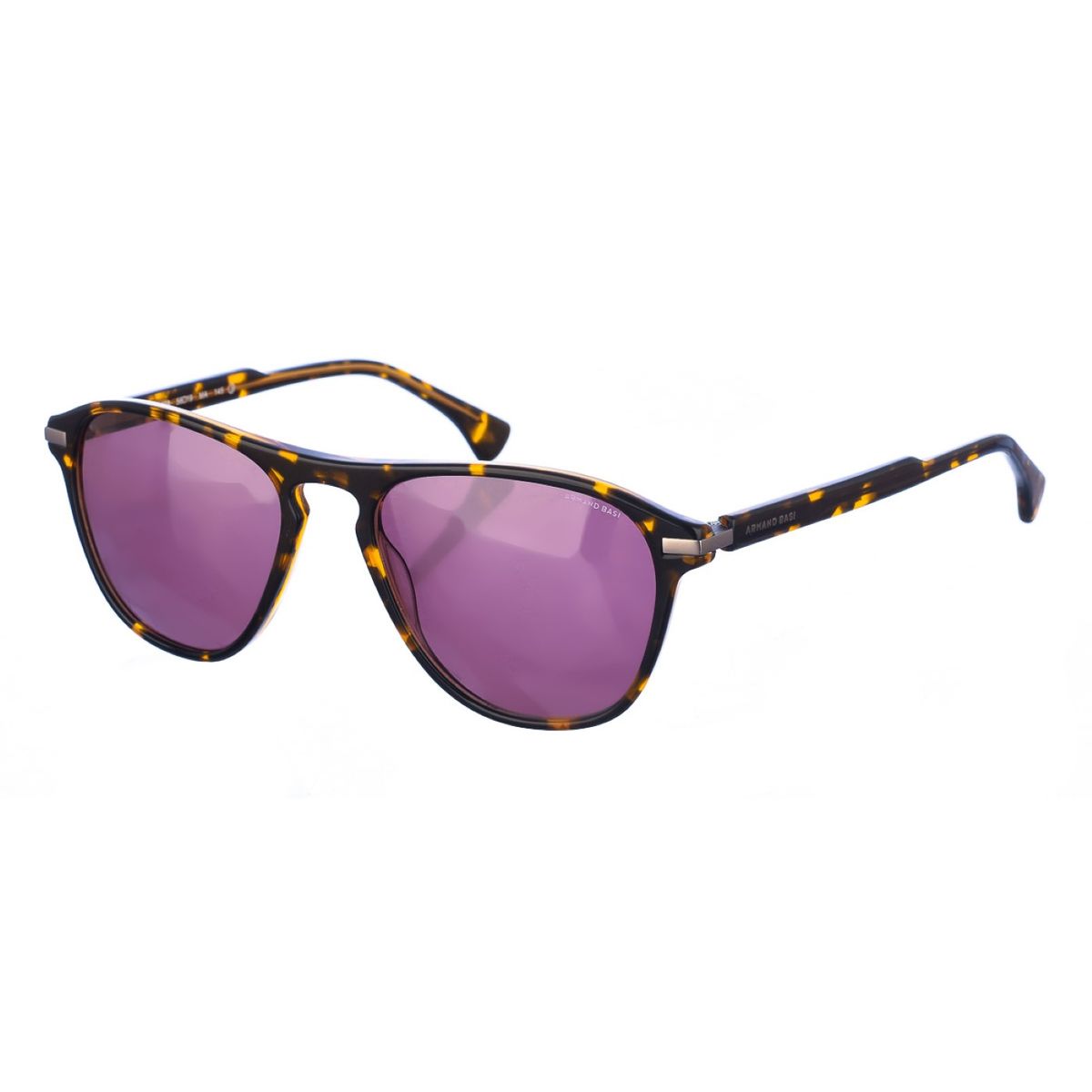Gemusterte Sonnenbrille in ovaler Form