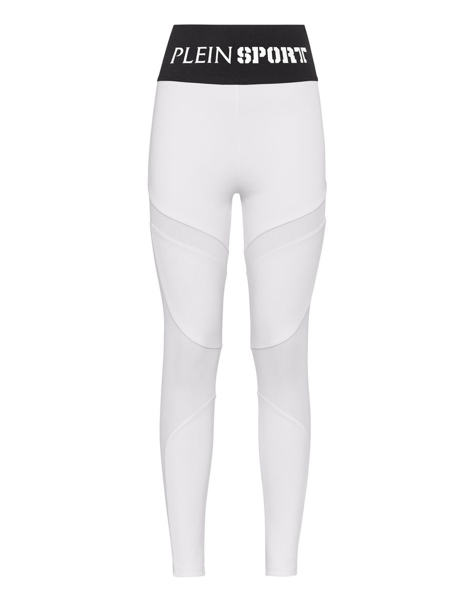 High-Waisted Leggings mit Mesh-Einsätzen