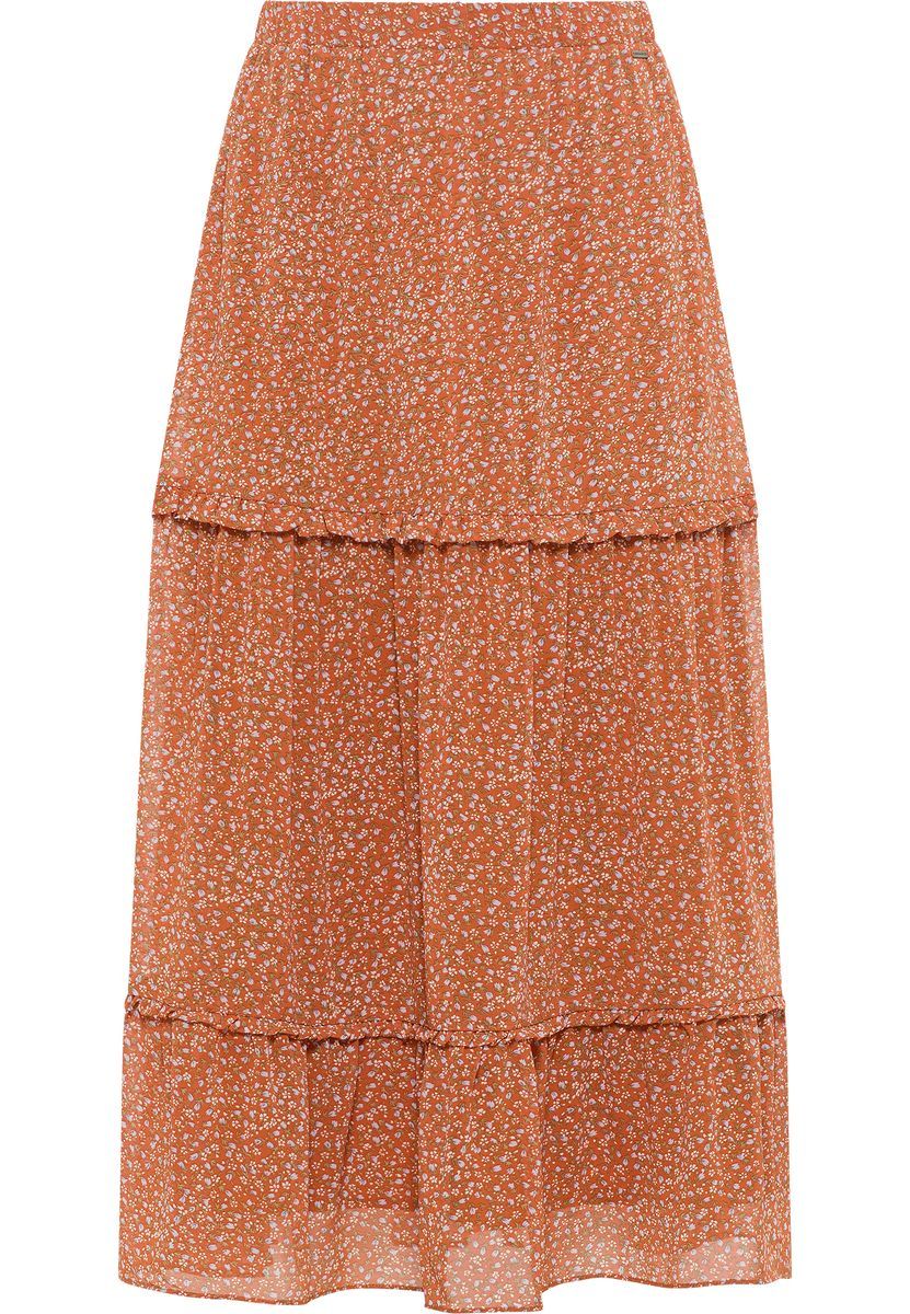 Luftiger Stufenrock mit Blumenmuster