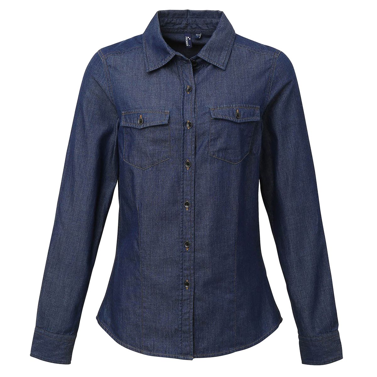 Langärmeliges Jeanshemd mit Taschen