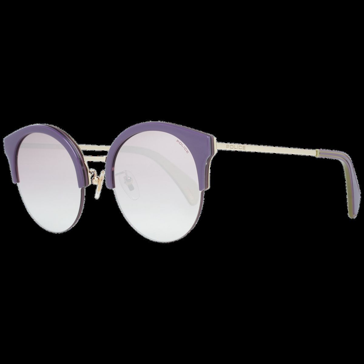 Chicke Verspiegelte Runde Halbrand-Sonnenbrille