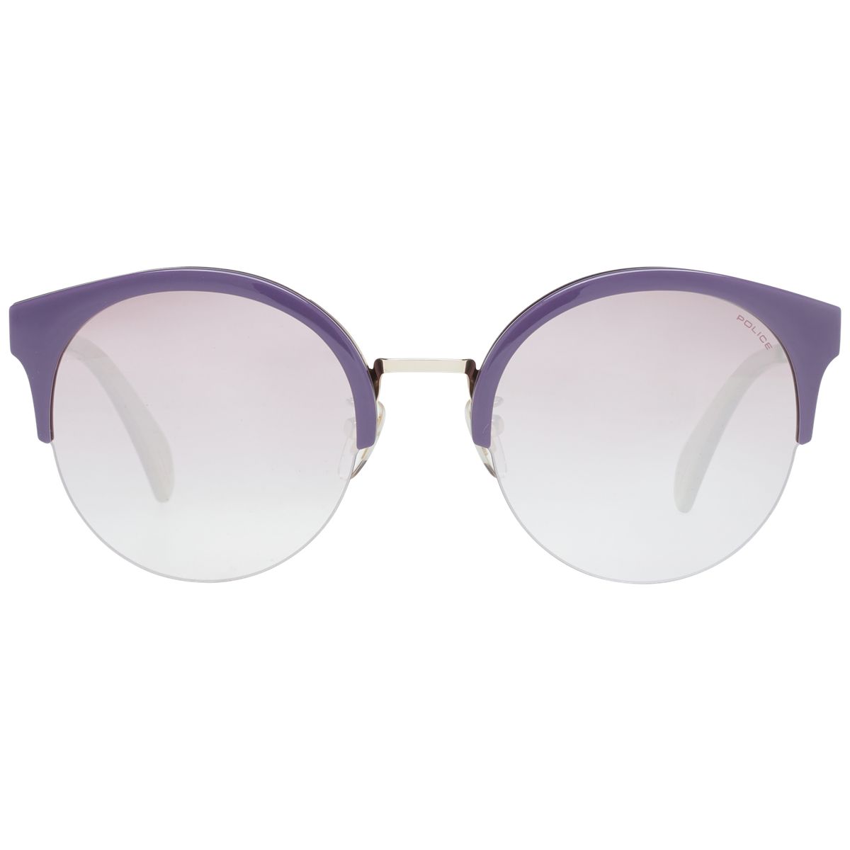 Chicke Verspiegelte Runde Halbrand-Sonnenbrille
