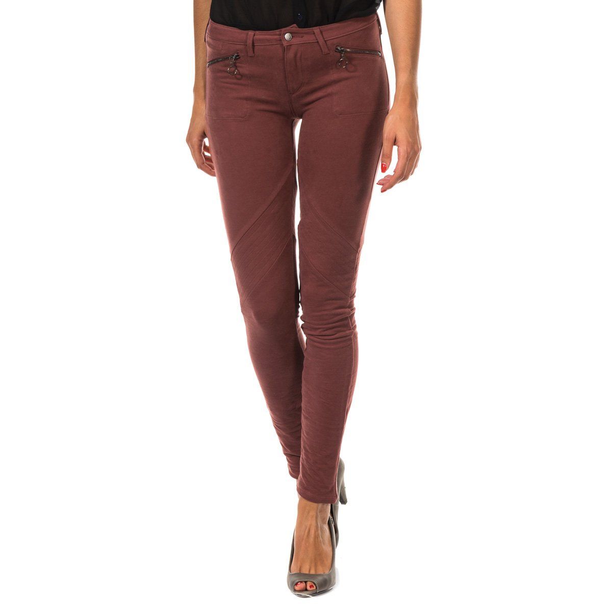 Schmal geschnittene Hose im Biker-Stil