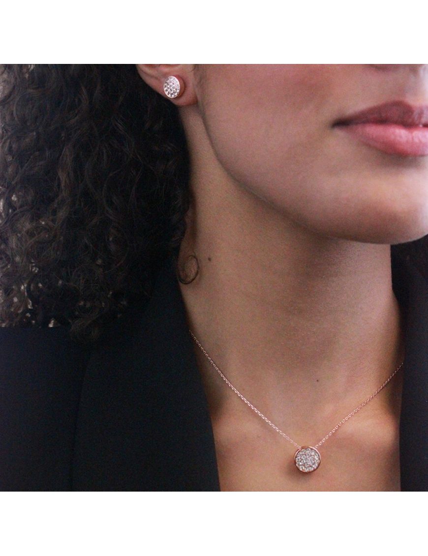 Rundes Schmuckset mit Kristall-Pavé