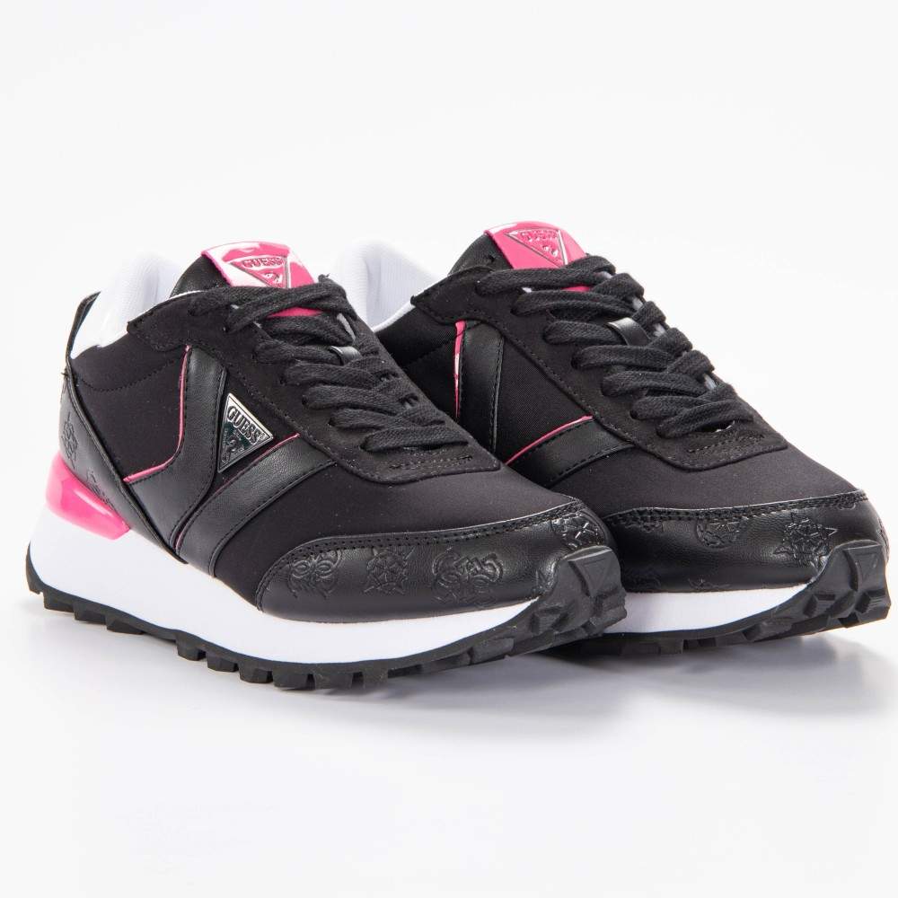 Sportliche Logo-Print Sneaker mit Akzenten