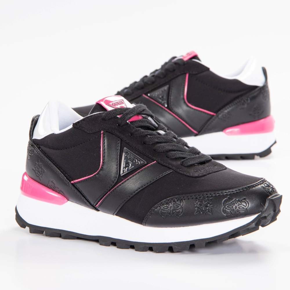 Sportliche Logo-Print Sneaker mit Akzenten