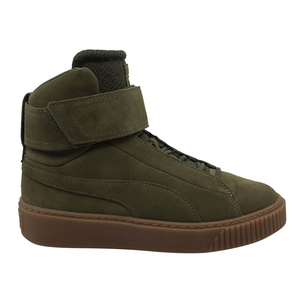 Mittelhohe Plateau-Sneaker aus Wildleder