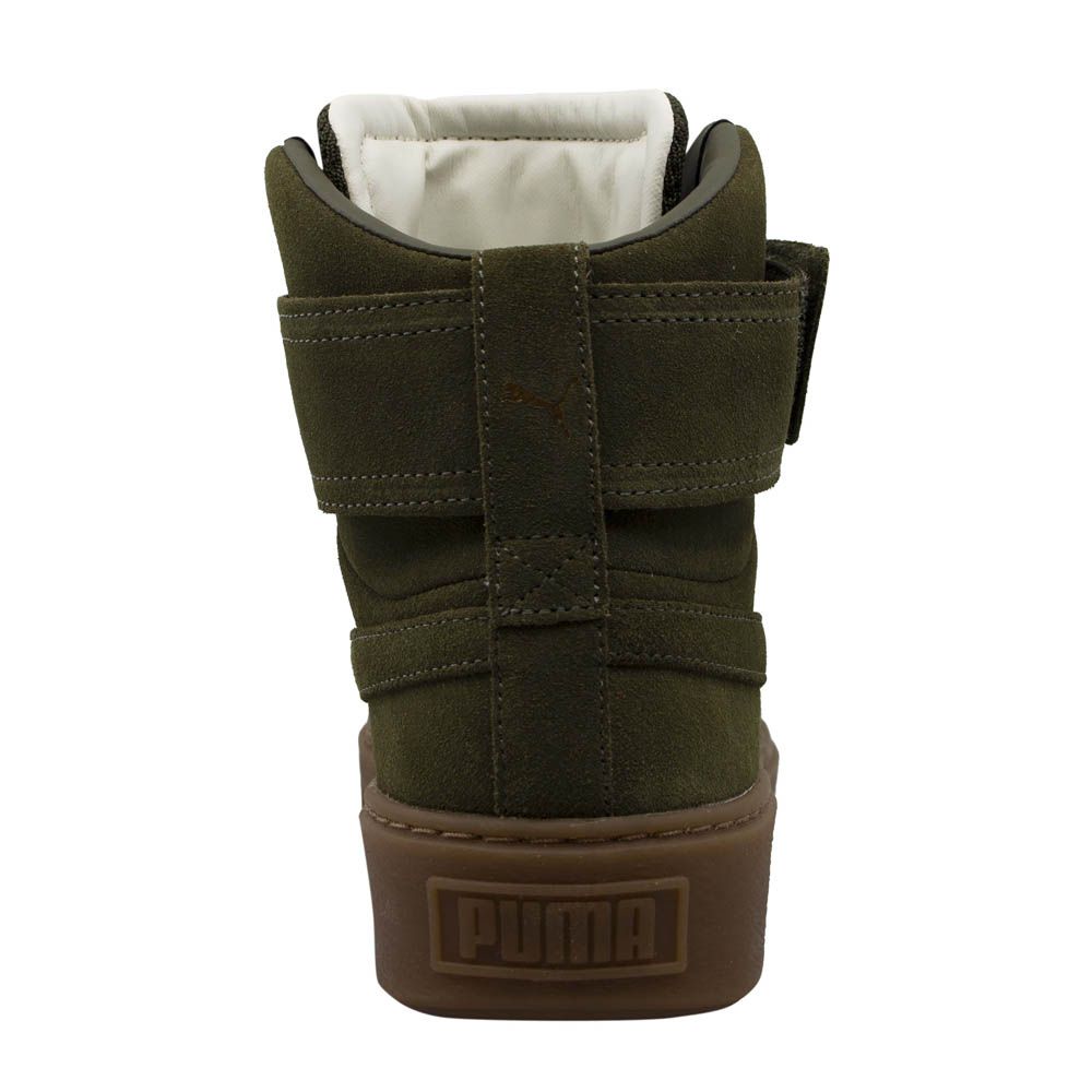 Mittelhohe Plateau-Sneaker aus Wildleder