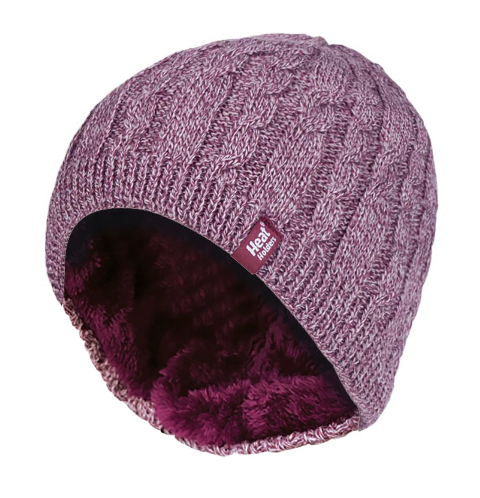 Zopfstrickmütze mit Fleecefutter