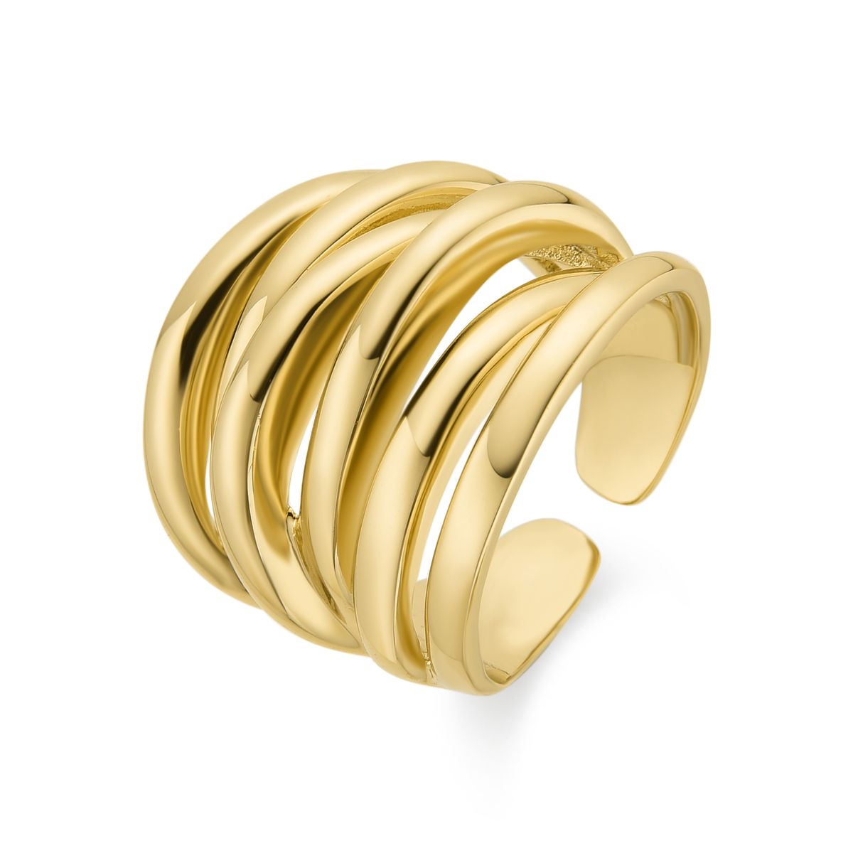Mehrreihiger Skulpturaler Wickelring