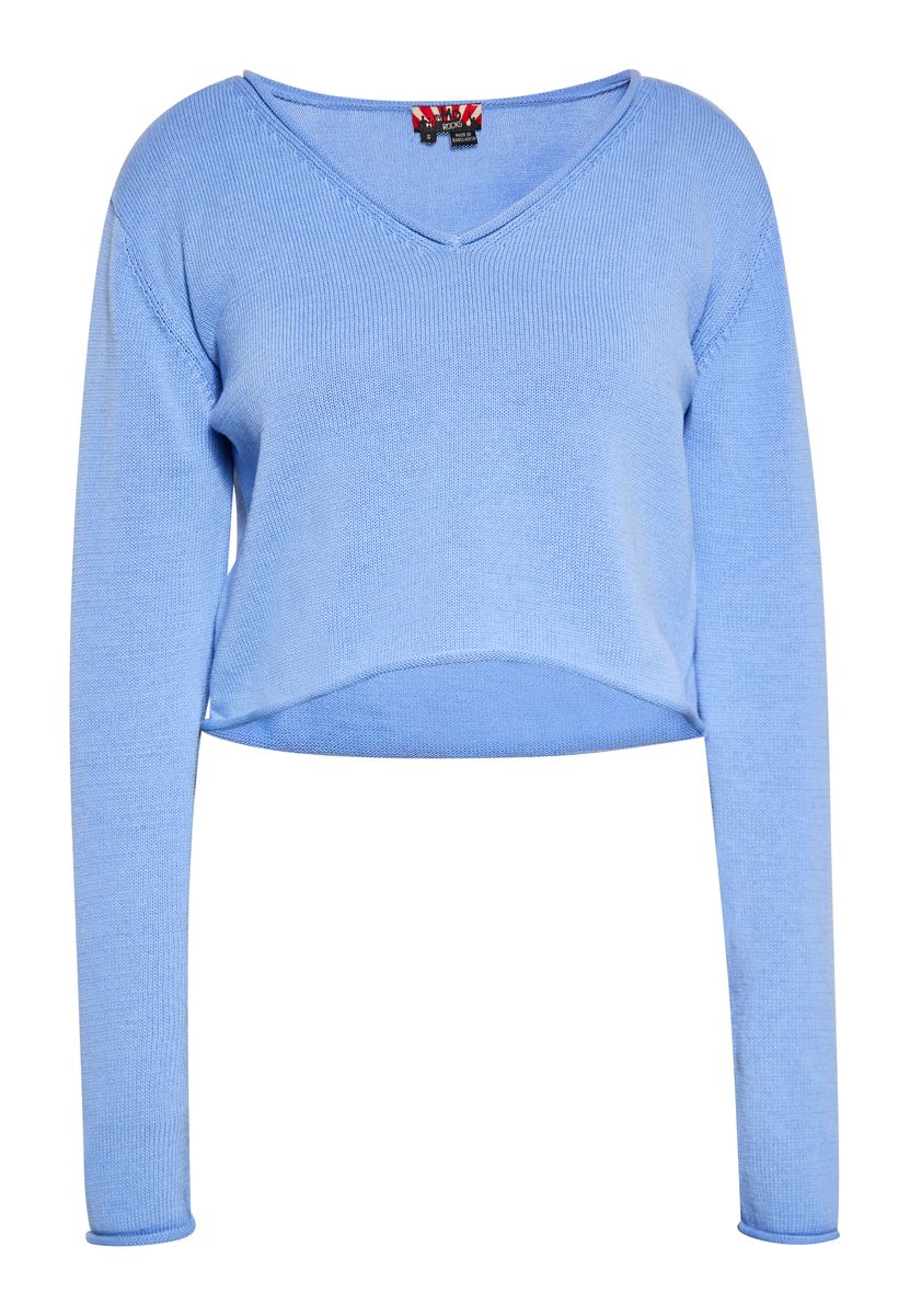 Kurzer Kapuzenpullover mit Wickeldetail