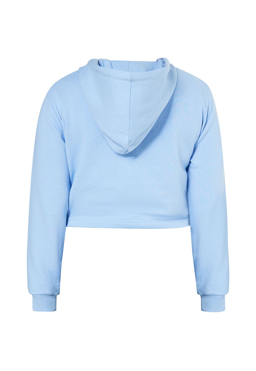 Kurzer Kapuzenpullover mit Wickeldetail