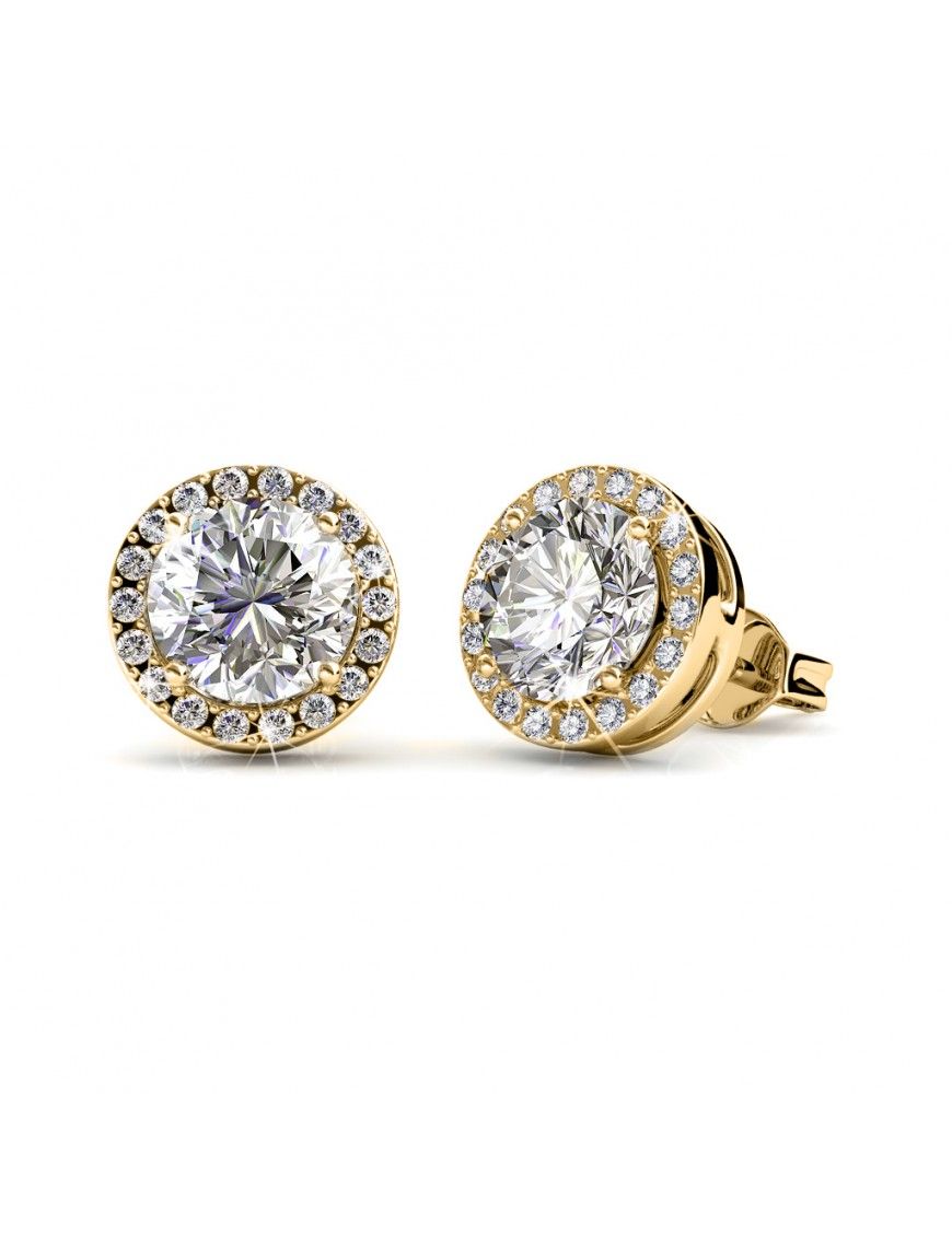 Vintage-inspirierte Sophia Kristall Halo-Ohrstecker