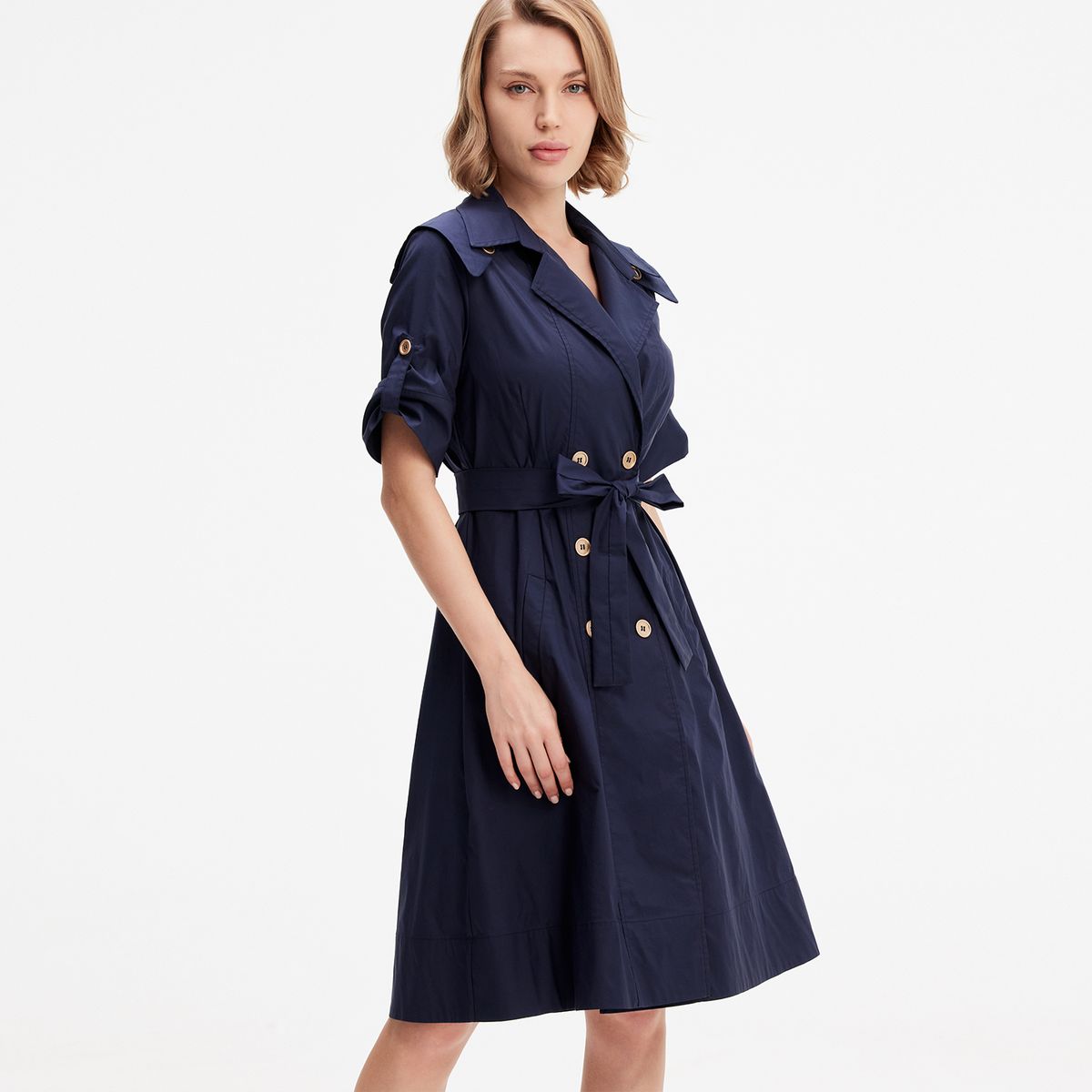 Elegantes Trenchkleid mit Gürtel