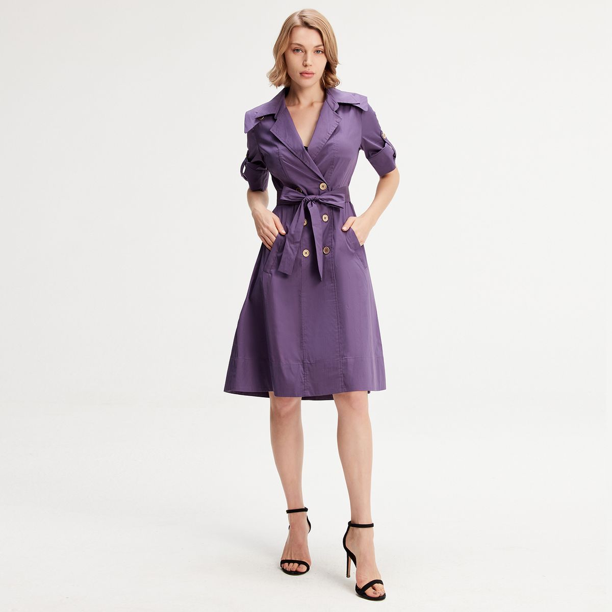 Elegantes Trenchkleid mit Gürtel