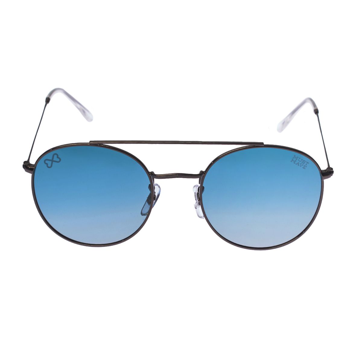 Runde Sonnenbrille mit Doppelsteg