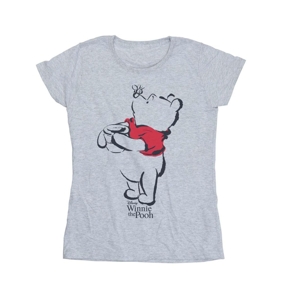 Minimalistisches Winnie-Pooh Grafik-T-Shirt