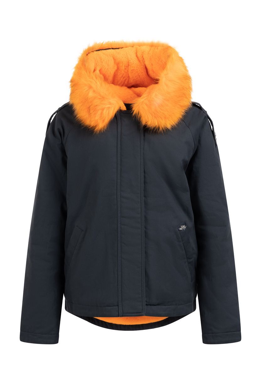 Wattierter Winterparka mit Kunstfell