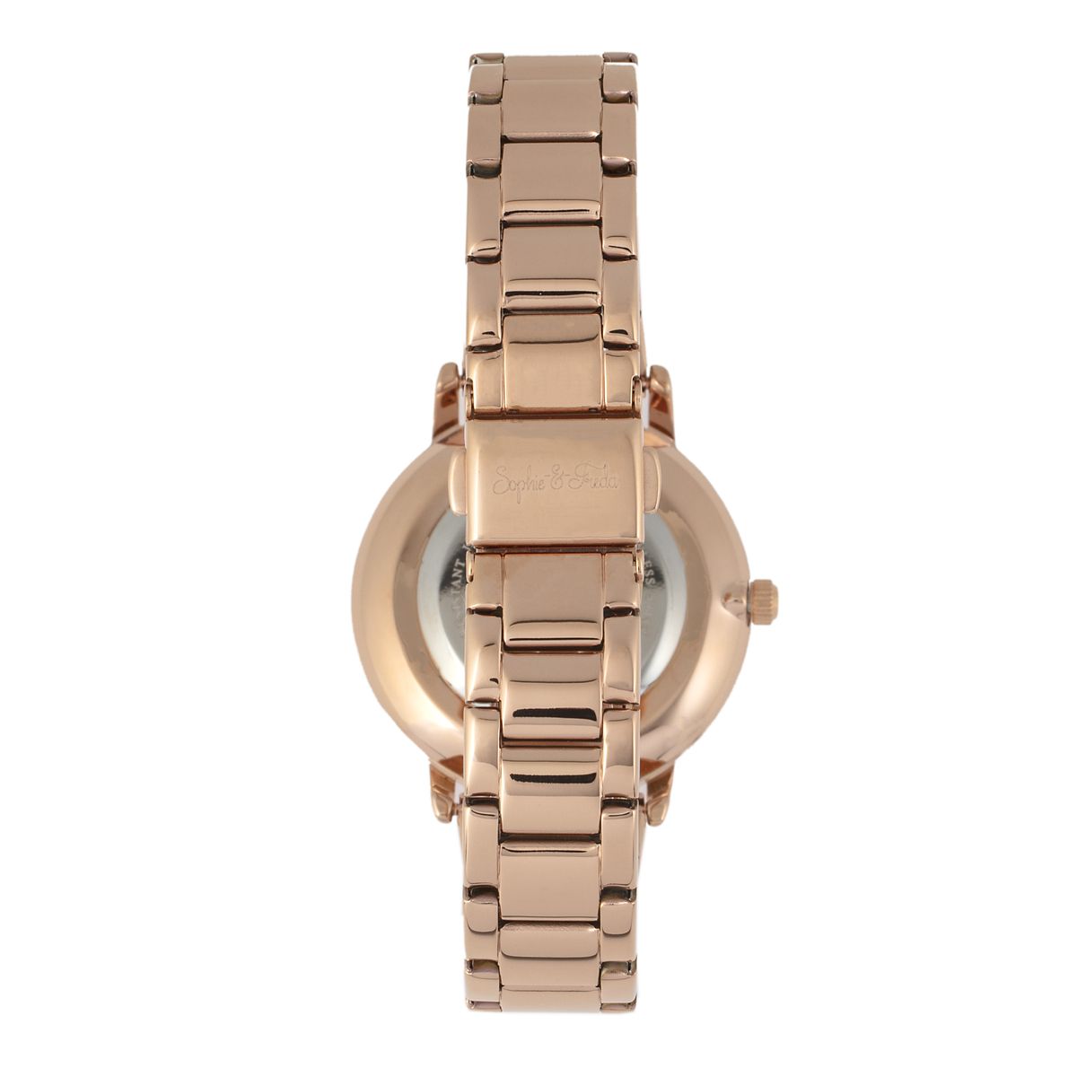 Armbanduhr mit geometrischem Intarsienmuster