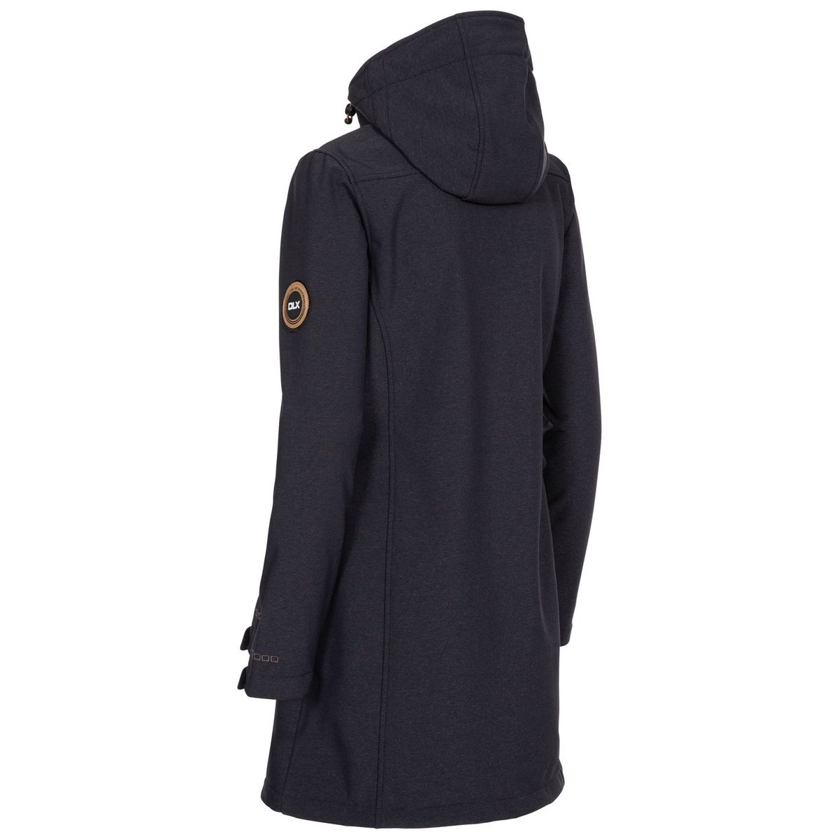 Langer Softshell-Parka mit Kapuze