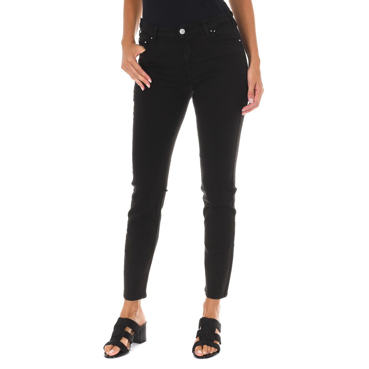 Schmal geschnittene Five-Pocket-Stretchhose