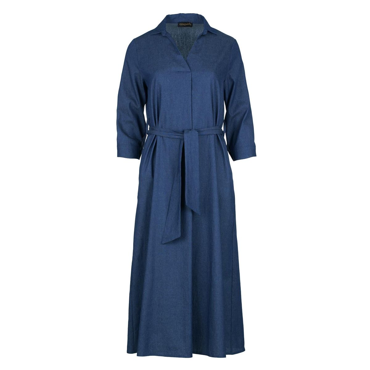 Midikleid aus Denim mit Gürtel