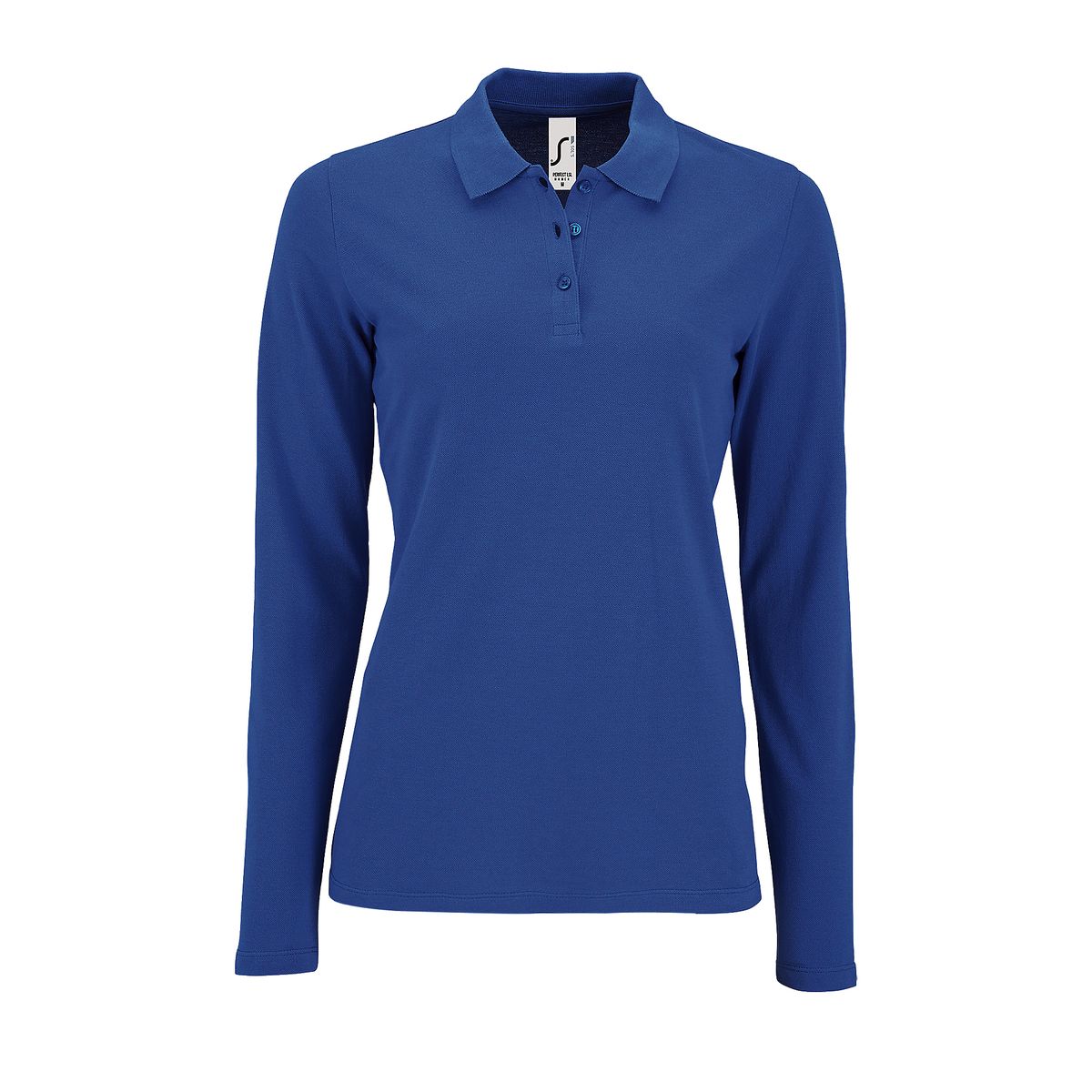 Klassisches tailliertes Langarm-Poloshirt