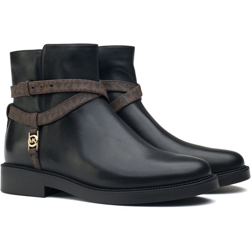 Elegante Ankle Boots mit Monogramm-Riemen