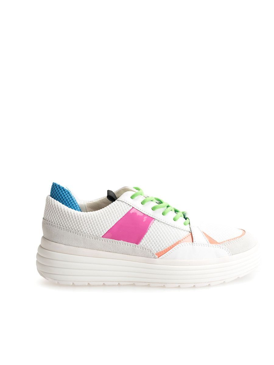 Multicolor-Sneaker mit Plateausohle