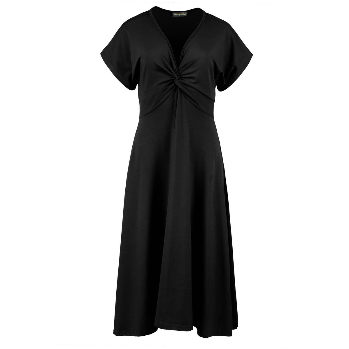 A-Linien-Midikleid mit Knotendetail