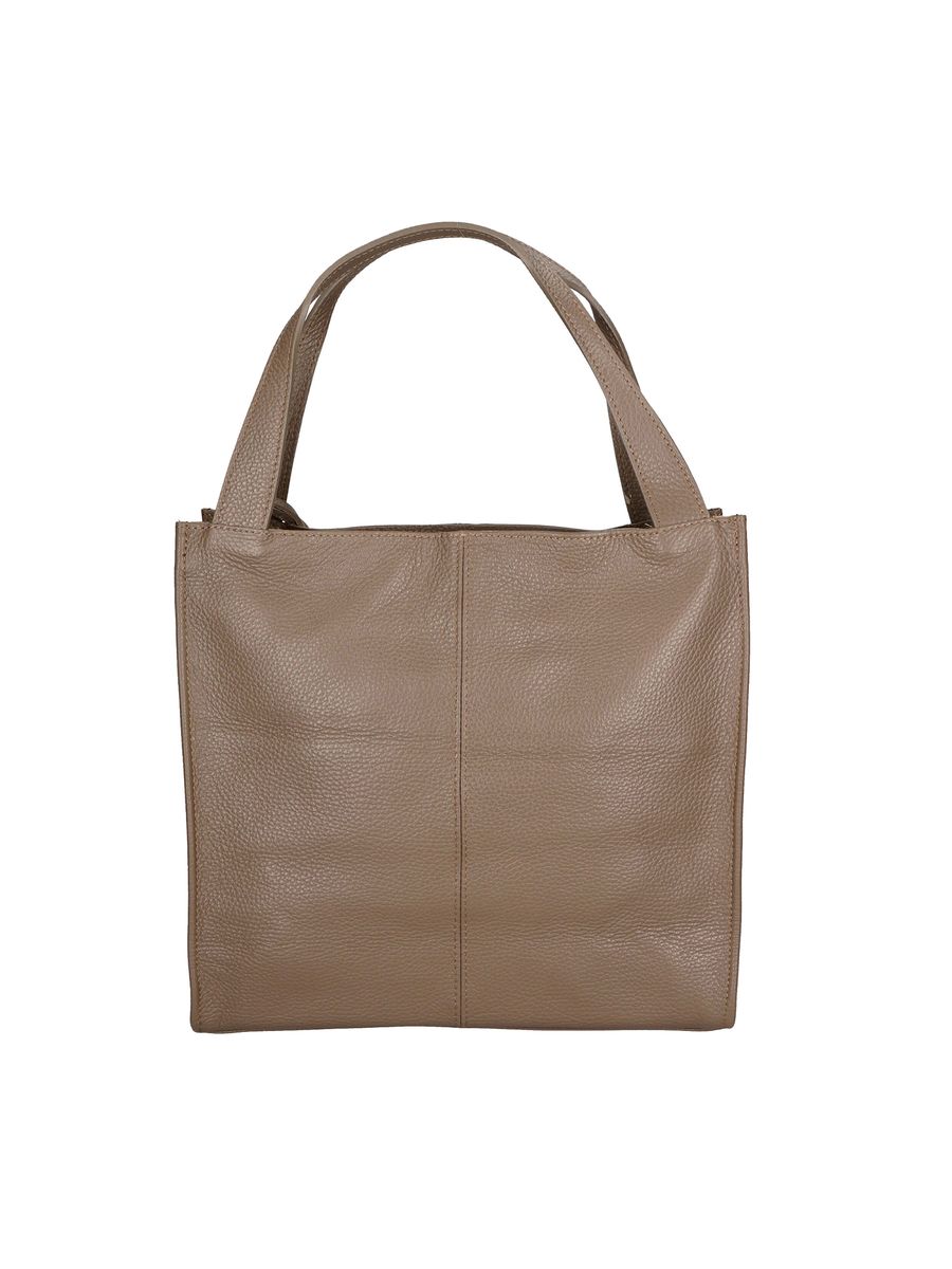 Minimalistische Schultertasche aus genarbtem Leder