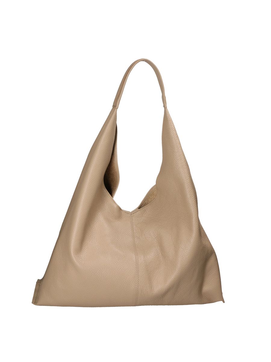 Minimalistische Schultertasche aus genarbtem Leder