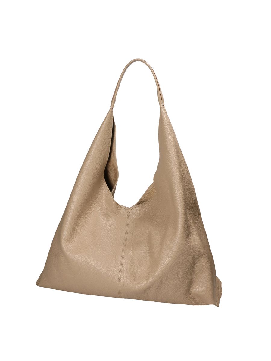 Minimalistische Schultertasche aus genarbtem Leder