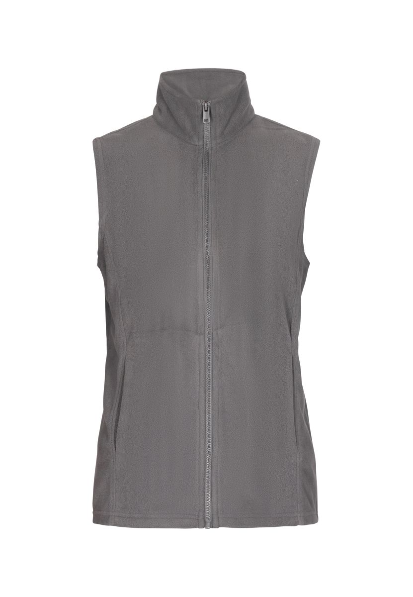 Schmal geschnittene Fleece-Weste mit Stehkragen
