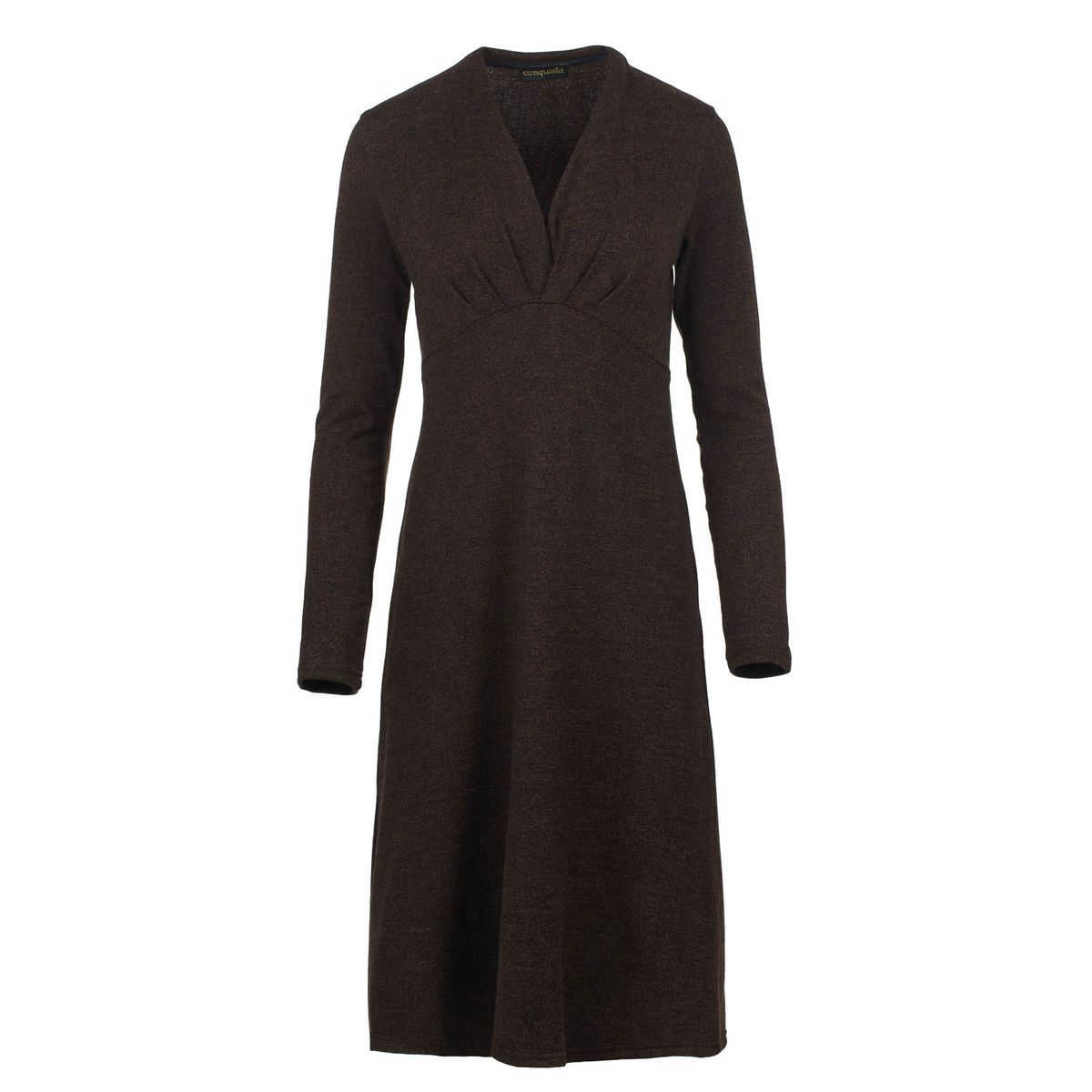 Langarm-Midikleid mit Empire-Linie