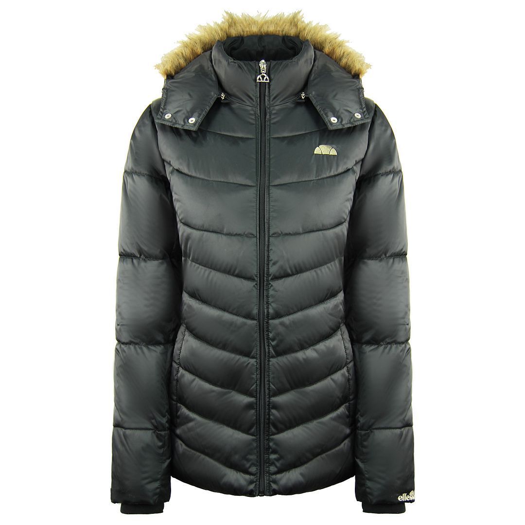 Gesteppte Pufferjacke mit Kunstfellkapuze