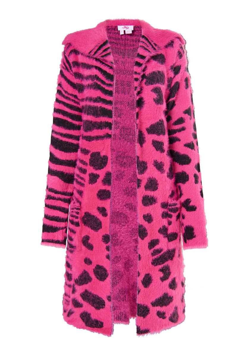 Cardigan mit Tierprint-Mustermix