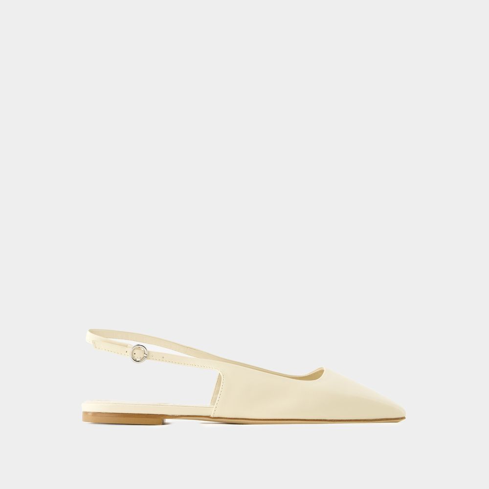 Minimalistische Slingback-Ballerinas mit Karree-Zehe