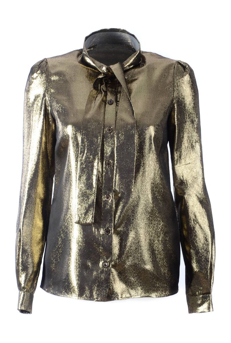 Metallische Schluppenbluse mit Glanzeffekt