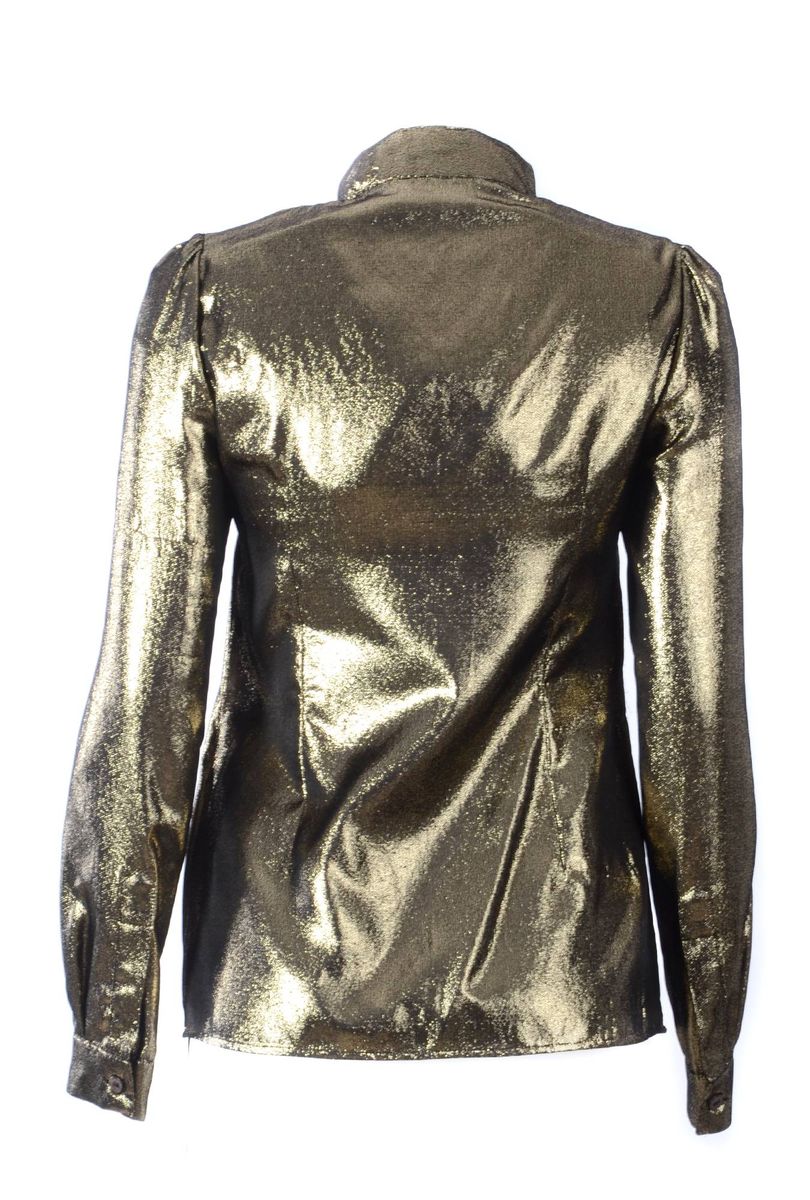 Metallische Schluppenbluse mit Glanzeffekt