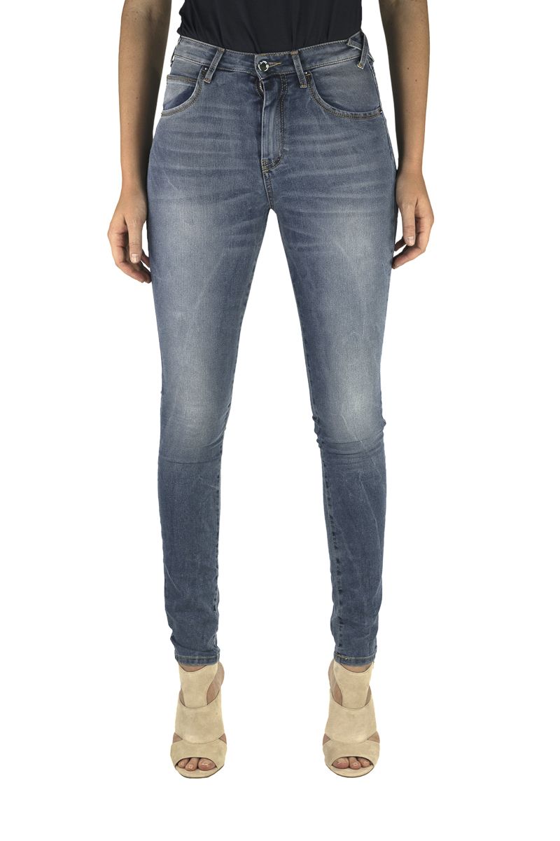 High-Waist Skinny-Jeans im Five-Pocket-Stil