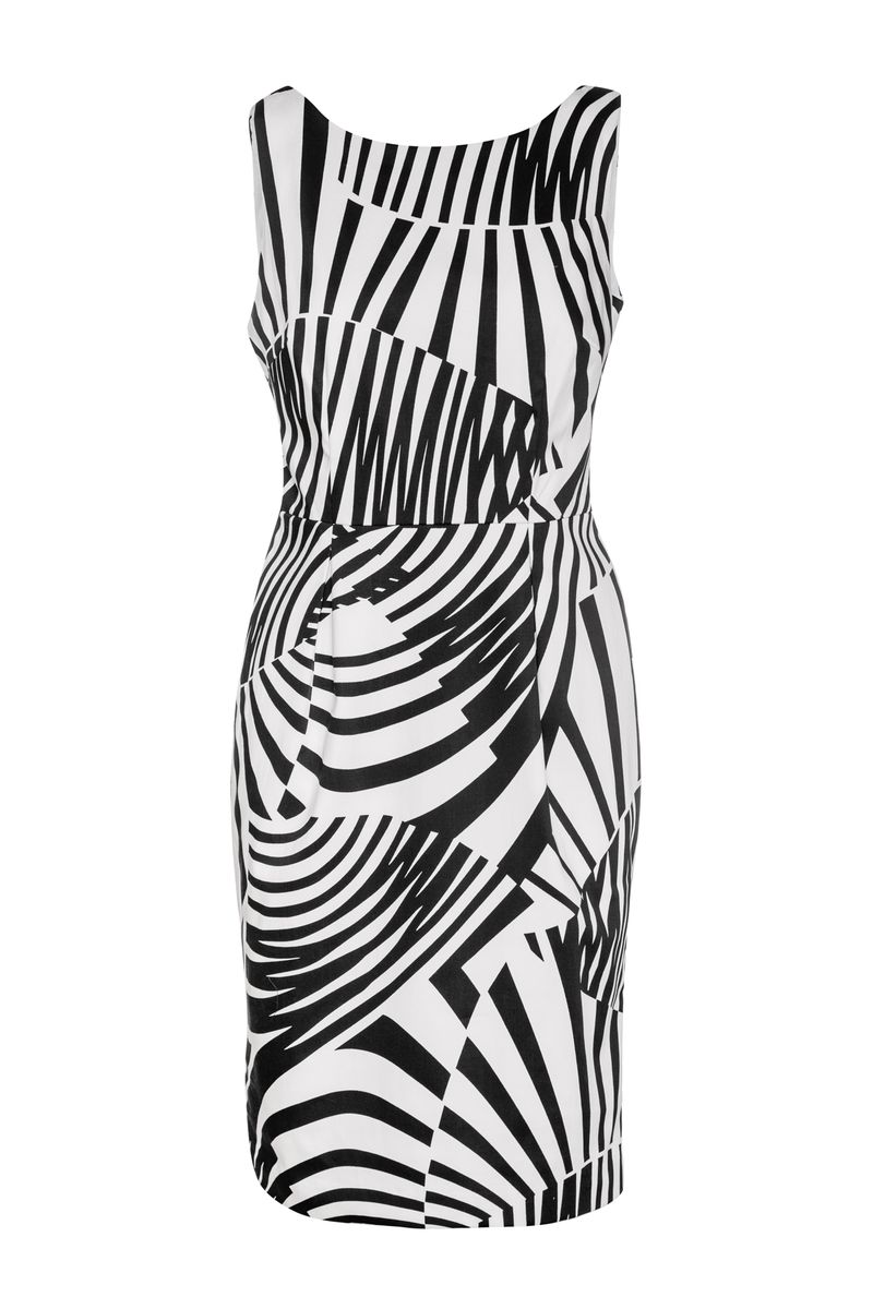 Grafisches Op-Art Etuikleid