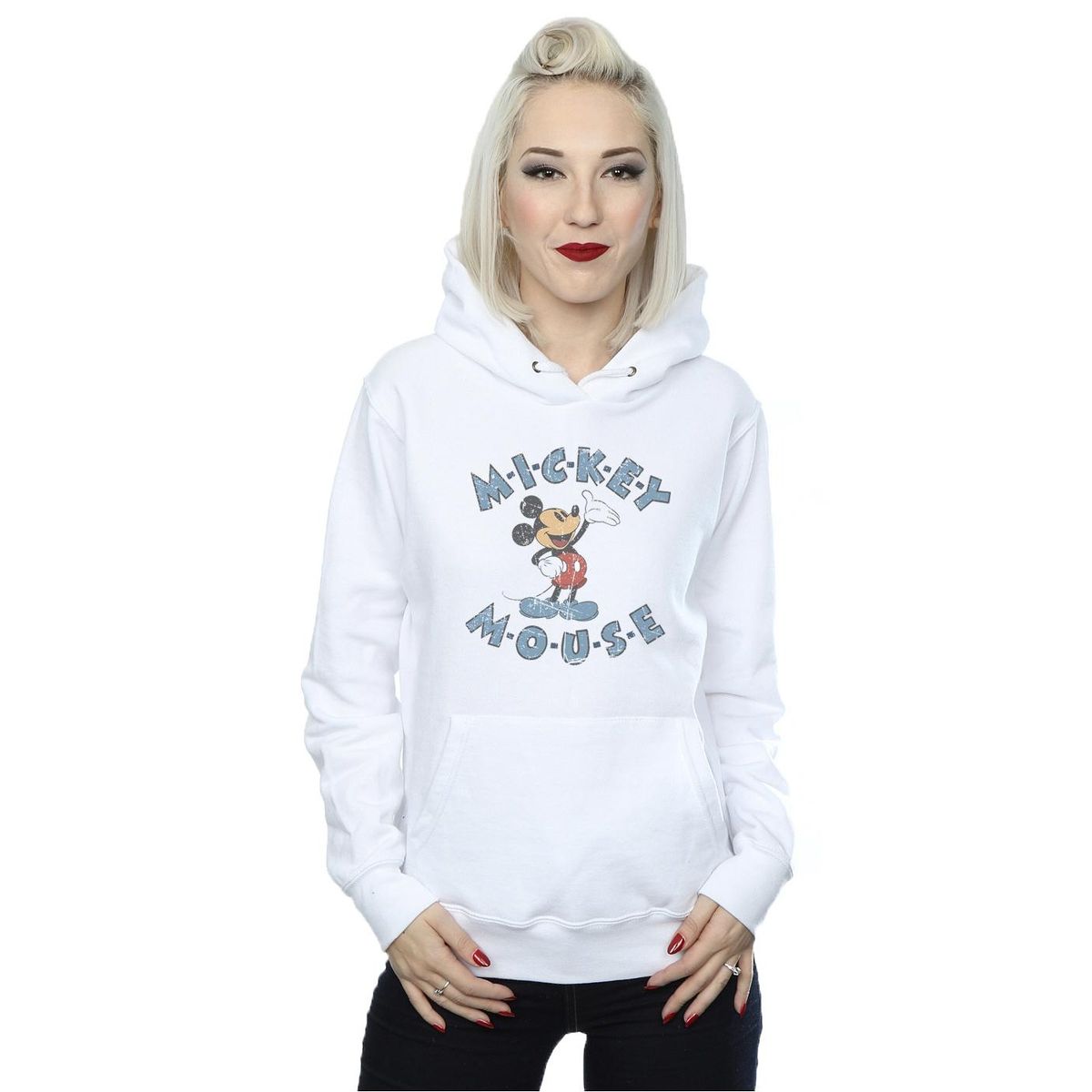 Kapuzenpullover mit Vintage-Charakter-Grafik