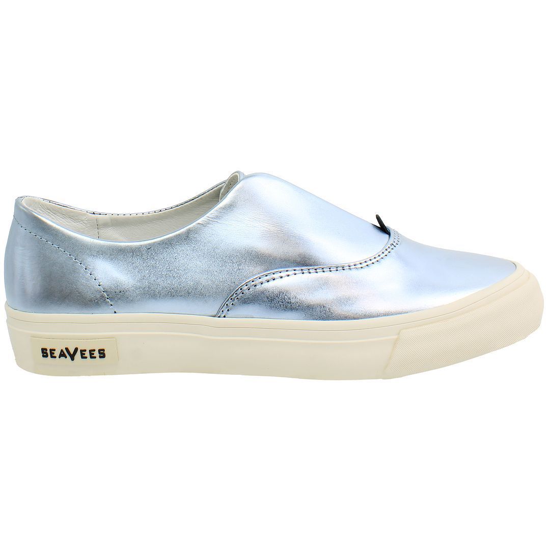 Metallic-Leder Slip-On Sneaker