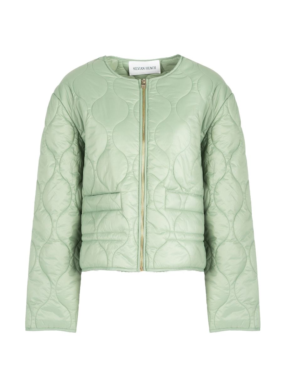 Kragenlose Steppjacke mit Zwiebelsteppung