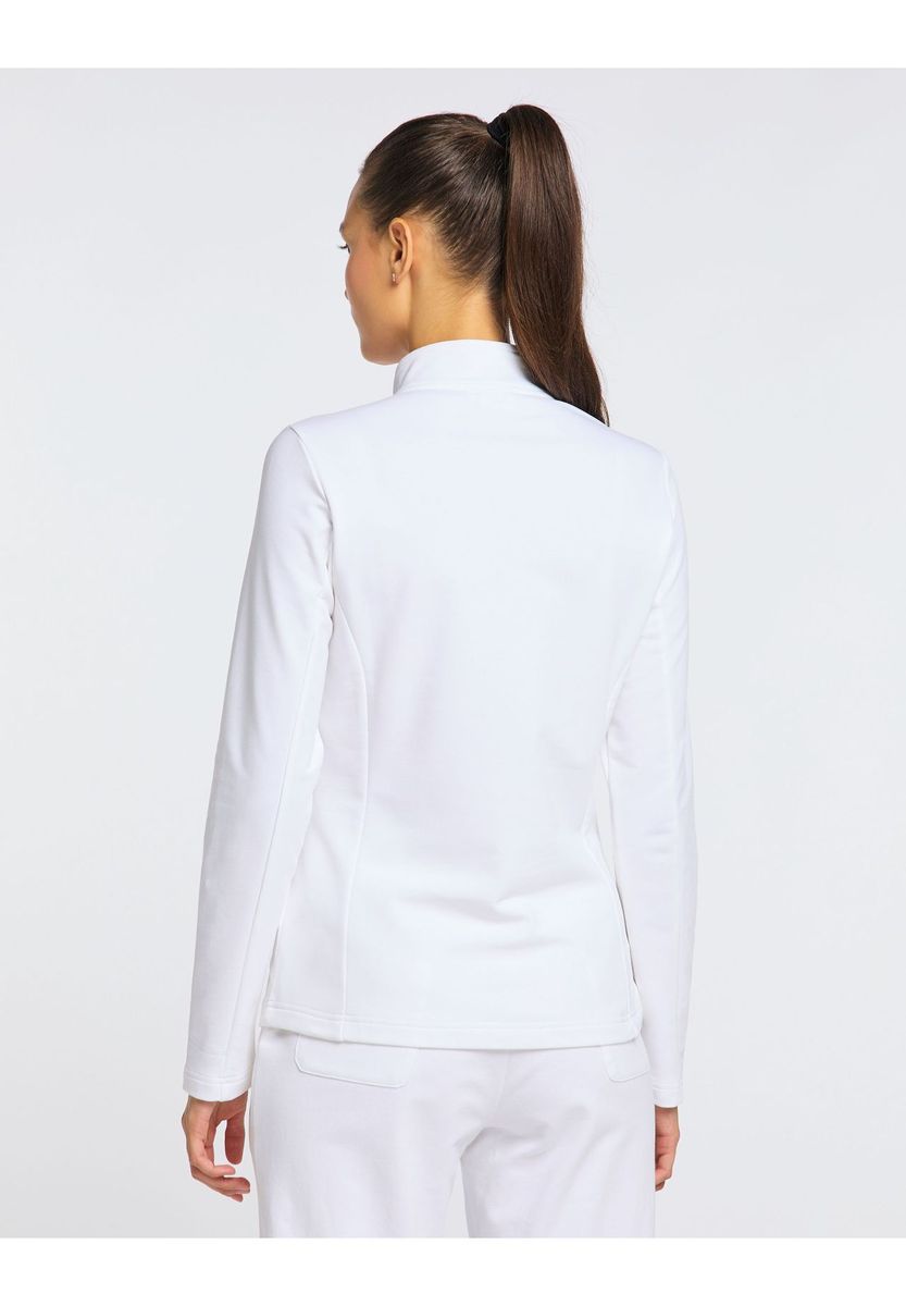 Taillierte Sweatjacke mit Reißverschluss