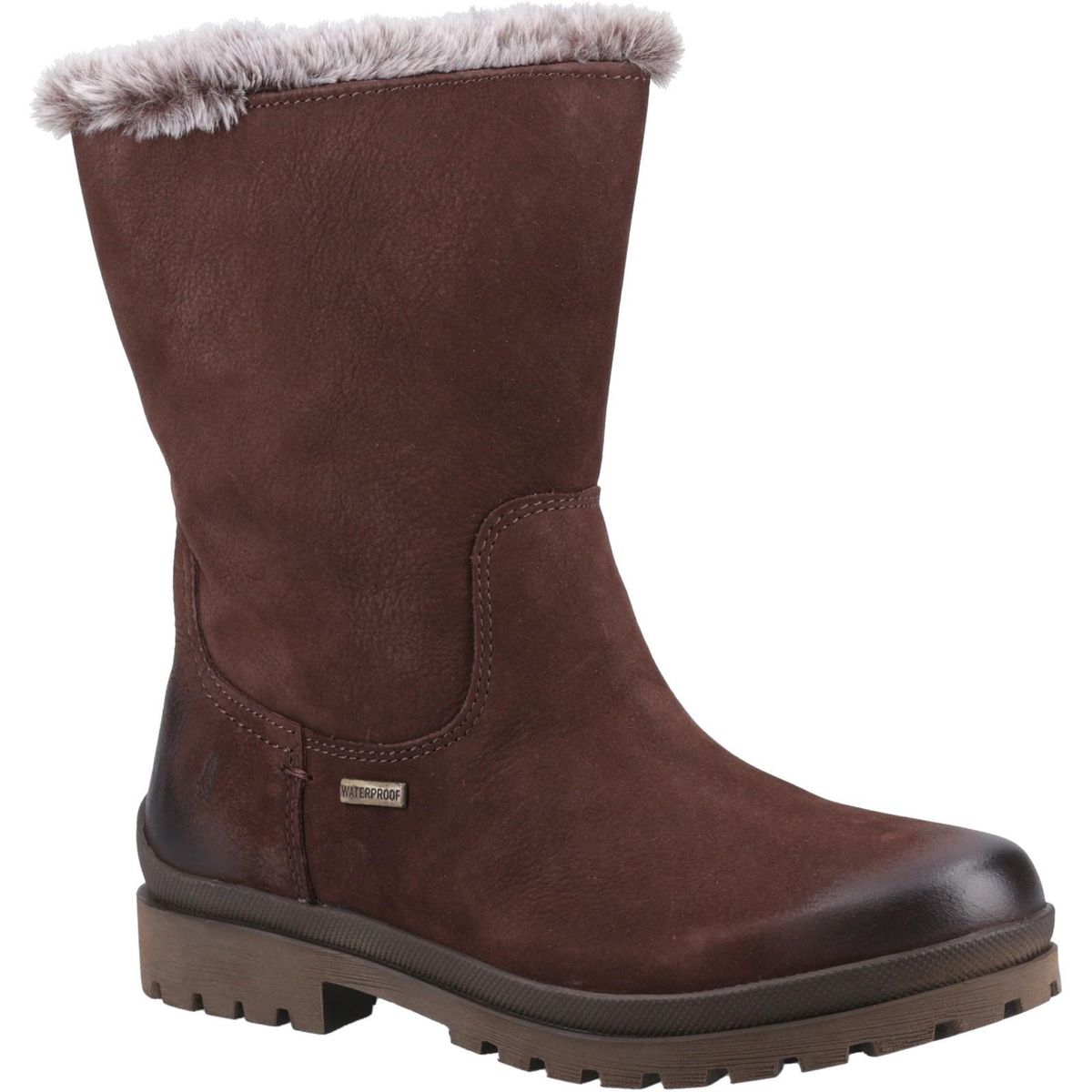 Wasserdichte Stiefeletten mit Kunstfellbesatz