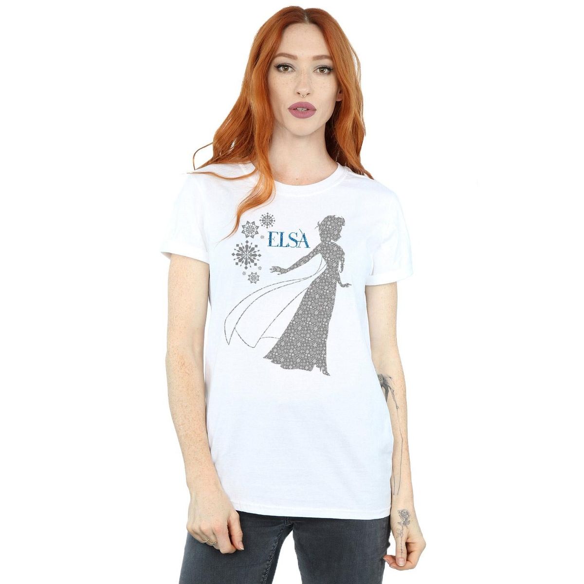 Frozen Elsa Silhouette Grafik-T-Shirt